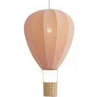 Qazqa Pendelleuchte Airballoon, ohne Leuchtmittel, Warmweiß, QAZQA Hängeleuchte, e27, Rosa, Textil, Für Kinder