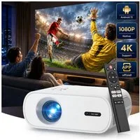 ZOOMCAT 2026 Neuer Mini Beamer 4K mit Offiziell Netflix 1080P WiFi 6 Bluetooth Beamer (3840x2160, 1920x1080 px, 500 ANSI, Elektrische Fokussierung, Auto Trapezkorrektur)
