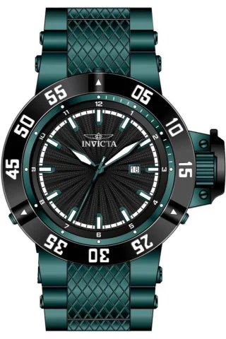 Invicta Subaqua 50793 Herrenuhr - Quarzwerk - Edelstahl mit schwarzem Zifferblatt - 50 mm