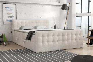 Boxspringbett Schlafzimmerbett ANKER Deluxe 140x200cm Perfect Harmony Creme