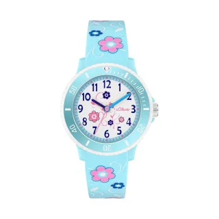 s.Oliver Kinderuhr mit süßem Blumenprint SO-4498-PQ