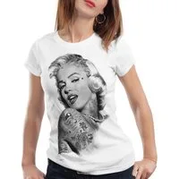 style3 T-Shirt Tattoo Marilyn inked rock punk star marylin monroe tätowiert gun