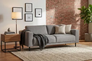 Home affaire 3-Sitzer "Sveeva, B.214 cm, schwarze Metallfüße" langlebiger Webstoff, mit Wellenunterfederung, viele Farben
