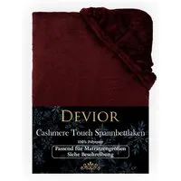 Devior Spannbettlaken aus 100% Nicki-Plüsch mit Cashmere-Touch, 190 g/m² mit Einlaufschutz, Nicki, Gummizug: Rundumgummizug, für Standardmatratzen bis 22cm - Spannbettlaken 90 x 200 cm kuschelig