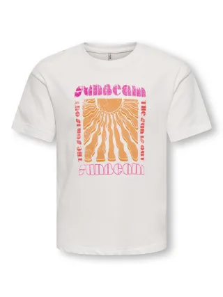 KIDS ONLY - KOGRUTH-HENNY LIFE S/S TOP BOX FR JRS Cloud Dancer - Gr. - 152