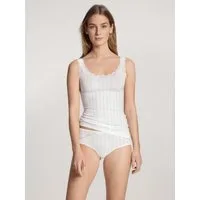 CALIDA Shirttop Etude Toujours zarte Spitze, Nadelstreifen-Design, Cotton-Mix, elastisch