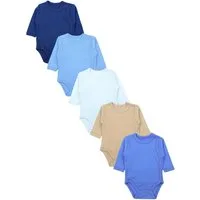 TupTam Wickelbody TupTam Baby Unisex Langarm Wickelbody Print / Uni 5er Pack