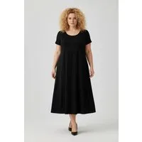 Shape of You Midikleid Kurzärmeliges Freizeitkleid mit Rundhalsausschnitt