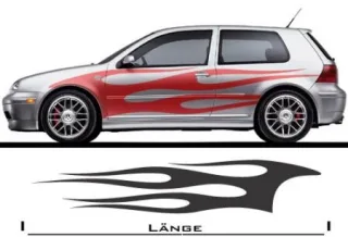 Autoaufkleber Flamme Zarrenum (als Paar geliefert)