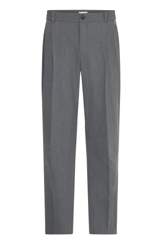 Casual Friday - CFMARC 2.0 STRIPED PANTS charcoal gray melange - Gr. - 32