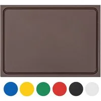 MUVELL Schneidebrett Kunststoff, Braun, 45x30x2 cm, mit Saftrille, EXTRA dick, Kunststoff, (Stück, 1-St., Schneidebrett), messerschonend,Saftrille,Extra Dick