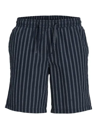 JACK&JONES - JPSTJAIDEN JJPALMA SEERSUCKER SHOR JNR sky captain - Gr. - 170