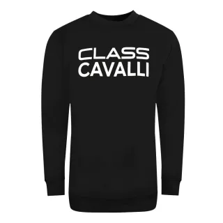 Cavalli Class Bolted Logo Schwarzes Sweatshirt