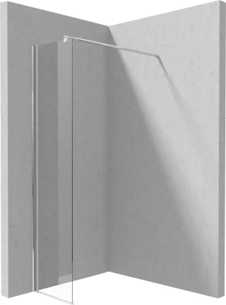 Neuesbad Dusche Wand WALK-IN Chrom 40 CM mit Weissglas NB1DEKTS084P1