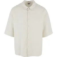 URBAN CLASSICS Langarmhemd Urban Classics Herren Boxy Cotton Linen Shirt (1-tlg)
