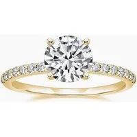 Jumpeak Diamantring 585 Gold, 1,1 Karat Diamant im Rundschliff, Braut-Ehering, D,vvs vs,3EX,IGI-Zertifikat,ring damen,geschenk
