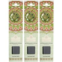 Marrakesch Orient & Mediterran Interior Räucherstäbchen 3er Set Indische Räucherstäbchen Jasmin modern aus Naturmaterial 26 cm (3-St), Handarbeit