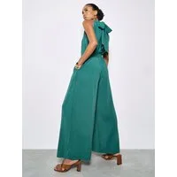 Apricot Palazzohose Plissee-Hose mit weitem Bein