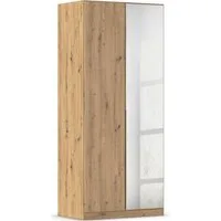OTTO home Drehtürenschrank Kleiderschrank Schrank Garderobe AGORDO mit Dekor- oder Hochglanzfront (in zwei Griff-Farben, Breiten 91-405 cm) durchdachte Innenausstattung, in 8 Breiten und 2 Höhen MADE IN GERMANY
