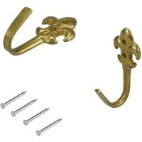 Liedeco Raffhaken Lilie, Gardinen, (Set, 2-tlg), für Seitenschals, Gardinen
