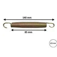 walexo Gartentrampolin Trampolinfedern Stahlfedern Zugfedern Spannfedern 14,0 cm (140 mm), (3 tlg)
