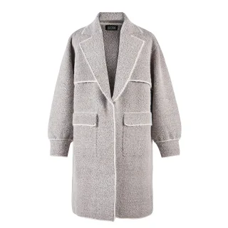 Flow-Strickmantel, gebrannter Trenchcoat