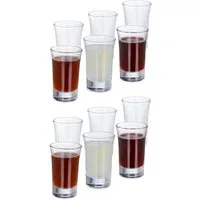 relaxdays Schnapsglas Schnapsgläser 4cl im 12er Set, Glas