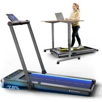 Sportstech Laufband sWalk Plus, Walking Pad & Laufband, 6-12 km/h, 7,5 % Steigung, 7-Farben LED