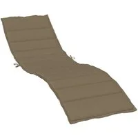 vidaXL Sitzauflage Sonnenliegen-Auflage Melange Taupe 200x60x4 cm Stoff, (1 St)