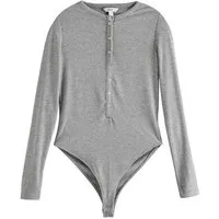 Next Langarmbody Gerippter, langärmliger Henley-Body (1-tlg)