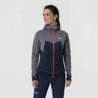 SALEWA - Puez Hybrid Polarlite Damen Fleecejacke Mit Kapuze - Blau (Gr.38)