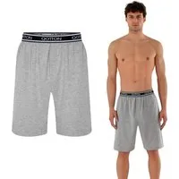 Qotton Pyjamashorts Kurze Herren Schlafanzughose Jogger Pyjamaunterteil Schlafhose
