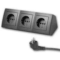 McPower Steckdosenblock "Flair" 3-fach Stecker & Kabel ant Steckdosenleiste