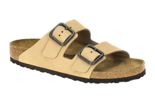 Birkenstock Arizona WB 1031627 Beige Sandcastle Herren Pantolette Echtleder -...