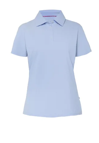 pure - Pure Functional Polo Damen slim fit Halbarm blau - Gr. - S