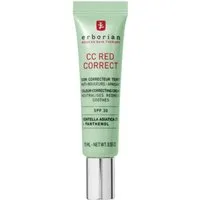 Erborian Gesichtspflege CC Red Correct mit Centella Asiatica gegen Rötungen und Unregelmäßigkeiten im Teint, Farbkorrektur & Teint-Perfektionierer, LSF 30