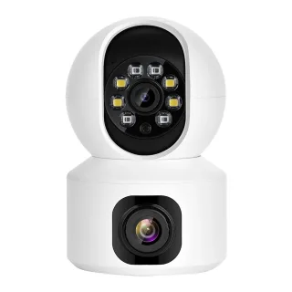 Hiseeu FH3C 2MP+2MP 1080P WiFi Baby Monitor PTZ 4MP Dual LensDual Screen Camera Indoor AI Tracking Motion Detection Vi
