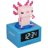 Paladone Kinderwecker Minecraft Axolotl Wecker mit Digitaluhr, Nachtlicht & Snooze-Funktion