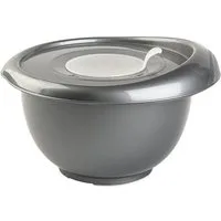 Engelland Rührschüssel Back-/Rührschüssel mit zweigeteiltem Deckel, Kunststoff, (Vorteils-Set, 1-tlg), rutschfest, Einhandgriff, Ausgießer, BPA-frei, Ø 26 cm