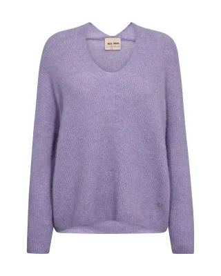 MOS MOSH - MMThora V-Neck Knit violet tulip - Gr. - S