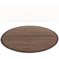 Homestyle4u Teppich Bambusteppich Matte Bambus Läufer Vorleger Küche eckig oder rund, Rund