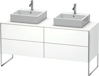 Duravit XSquare Konsolenwaschtischunterbau bodenstehend Weiß Supermatt 1600x548x778 mm - XS4927B8484 XS4927B8484