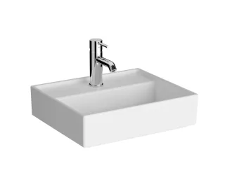 VitrA ArchiPlan Waschtisch Compact 45 x 38 cm rechteckig wandgebunden mit Hahnloch,7400B403-0041 7400B403-0041