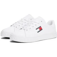 Tommy Jeans TJW LOGO OUTSOLE SNEAKER ESS Plateausneaker, Freizeitschuh, Halbschuh, Schnürschuh mit seitlicher Logoflagge