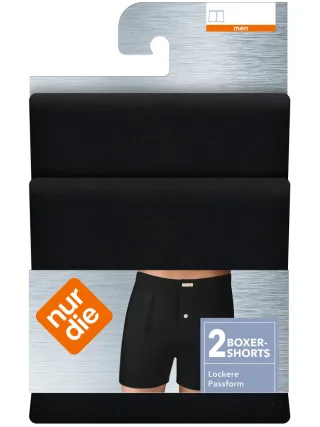 NUR DIE Herren Boxershorts Lockere Passform 2er Pack
