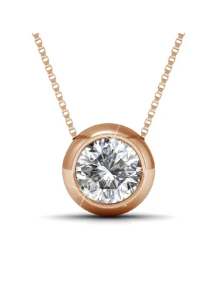 Mond-Anhänger - Rose Gold und Kristall