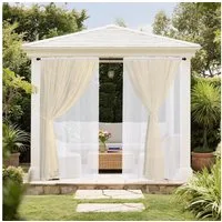BTTO V&G Outdoorvorhang Outdoorvorhang Wasserdicht Moskitonetz Outdoor Vorhang,2 Lagen Design (2 St), transparent, Rod Pocket,Sonnenschutz & Sichtschutz,für Balkon Rasen Garten