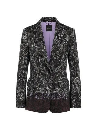 Marc Cain Collections - Blazer mit Allover-Print aus Scuba-Jersey black new - Gr. - 40