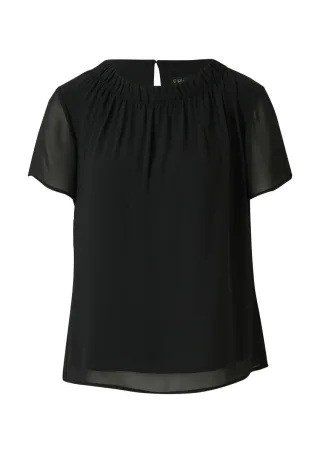 s.Oliver BLACK LABEL - Luftige Bluse mit Viskose-Futter schwarz - Gr. - 44