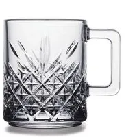 Pasabahce Teeglas Timeless 2er-Gläser Set mit Henkel Teeglas Kaffeeglas